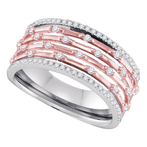 Diamond Band Ring 3/8 Cttw 10kt Two-tone Gold