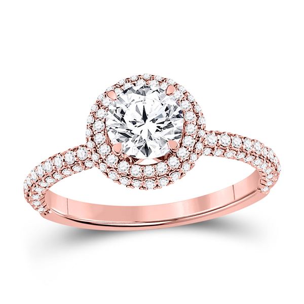 Diamond Solitaire Bridal Wedding Engagement Ring 1-5/8 Cttw 14kt Rose Gold