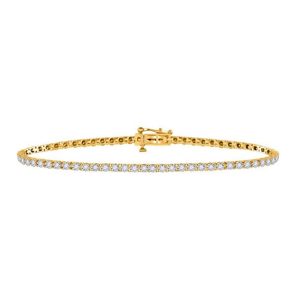 Diamond Tennis Bracelet 1 Cttw 14kt Yellow Gold