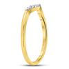 Image 3 : Diamond Contoured Solitaire Enhancer Wedding Band 1/20 Cttw 10kt Yellow Gold