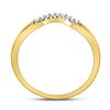 Image 4 : Diamond Contoured Solitaire Enhancer Wedding Band 1/20 Cttw 10kt Yellow Gold