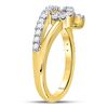 Image 3 : Diamond Woven Infinity Band Ring 1/2 Cttw 10kt Yellow Gold