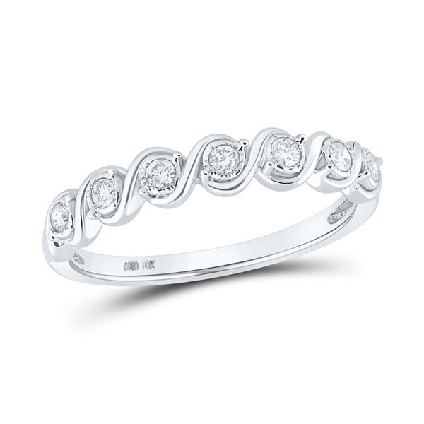 Diamond Band Ring 1/6 Cttw 10kt White Gold