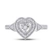Image 2 : Diamond Heart Ring 1/8 Cttw Sterling Silver