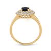 Image 4 : Oval Blue Sapphire Diamond Solitaire Ring 1-1/3 Cttw 14kt Yellow Gold