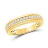 Image 3 : His Hers Diamond Cluster Matching Wedding Set 1-1/5 Cttw 14kt Yellow Gold