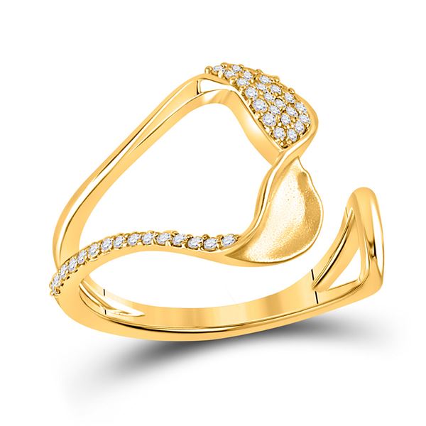 Diamond Abstract Fashion Ring 1/5 Cttw 14kt Yellow Gold