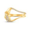Image 2 : Diamond Abstract Fashion Ring 1/5 Cttw 14kt Yellow Gold