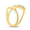 Image 4 : Diamond Abstract Fashion Ring 1/5 Cttw 14kt Yellow Gold