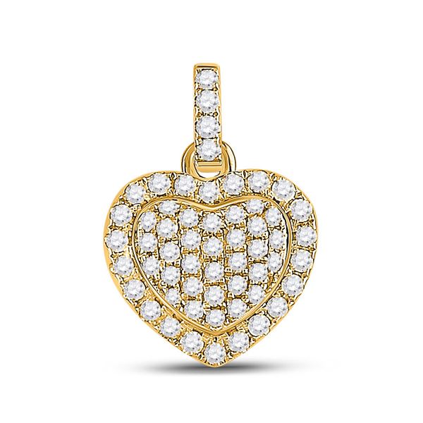 Diamond Heart Pendant 1/4 Cttw 14kt Yellow Gold