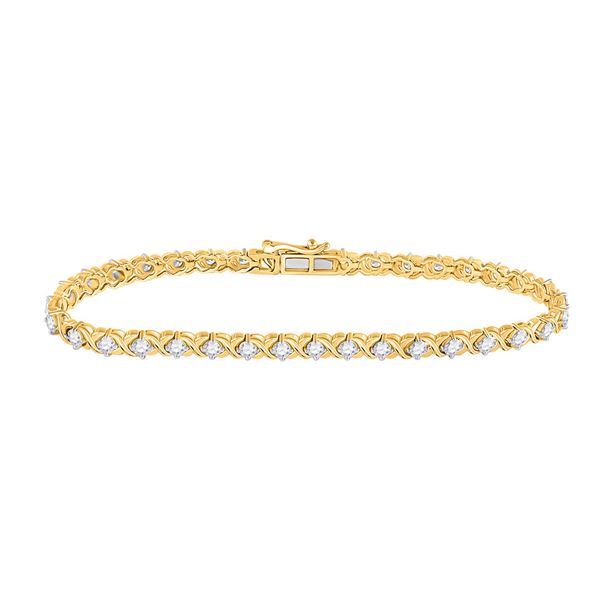 Diamond Tennis Bracelet 2 Cttw 10kt Two-tone Gold