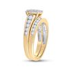 Image 4 : Princess Diamond Bridal Wedding Ring Band Set 1 Cttw 14kt Yellow Gold