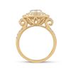 Image 3 : Diamond Circle Cluster Ring 1-1/3 Cttw 14kt Yellow Gold