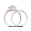Image 3 : Diamond Bridal Wedding Ring Band Set 1/2 Cttw 10kt Two-tone Gold