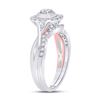 Image 4 : Diamond Bridal Wedding Ring Band Set 1/2 Cttw 10kt Two-tone Gold