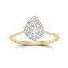 Image 1 : Diamond Teardrop Ring 1/20 Cttw 10kt Yellow Gold