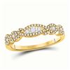 Image 1 : Diamond 3-Stone Band Ring 1/3 Cttw 14kt Yellow Gold