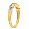 Image 2 : Diamond 3-Stone Band Ring 1/3 Cttw 14kt Yellow Gold