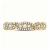 Image 4 : Diamond 3-Stone Band Ring 1/3 Cttw 14kt Yellow Gold