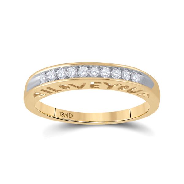Diamond I Love You Band 1/5 Cttw 10kt Yellow Gold