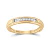 Image 3 : His Hers Diamond Square Matching Wedding Set 1/3 Cttw 10kt Yellow Gold