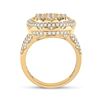 Image 3 : Mens Diamond Oval Statement Cluster Ring 2-3/4 Cttw 10kt Yellow Gold