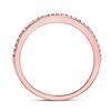 Image 4 : Diamond Single Row Stackable Band Ring 1/8 Cttw 10kt Rose Gold