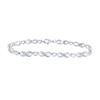 Image 1 : Diamond Infinity Heart Link Bracelet 1/20 Cttw Sterling Silver