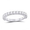 Image 1 : Diamond Single Row Band Ring 1-1/2 Cttw 14kt White Gold