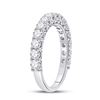 Image 3 : Diamond Single Row Band Ring 1-1/2 Cttw 14kt White Gold