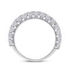 Image 4 : Diamond Single Row Band Ring 1-1/2 Cttw 14kt White Gold
