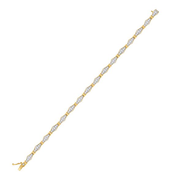Diamond Link Fashion Bracelet 1 Cttw 10kt Yellow Gold