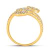 Image 4 : Diamond Bypass Cluster Heart Ring 1-1/4 Cttw 14kt Yellow Gold