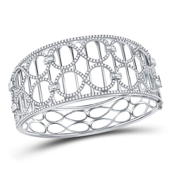 Diamond Fashion Cocktail Bracelet 4 Cttw 14kt White Gold