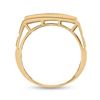 Image 3 : Mens Diamond Rectangle Cluster Ring 1/2 Cttw 10kt Yellow Gold