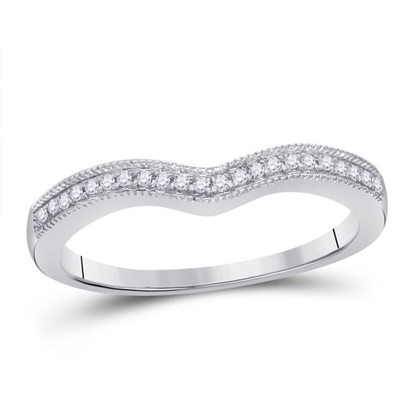 Diamond Enhancer Wedding Band 1/12 Cttw 14kt White Gold