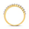 Image 3 : Diamond Crossover Stackable Band Ring 1/3 Cttw 10kt Yellow Gold