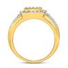 Image 4 : Diamond Square Cluster Ring 1 Cttw 10kt Yellow Gold
