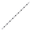 Image 2 : Lab-Created Blue Sapphire Tennis Bracelet 3 Cttw Sterling Silver