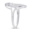 Image 4 : Diamond Scattered Oval Ring 1/6 Cttw 14kt White Gold