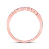 Image 4 : Diamond Stackable Band Ring 1/3 Cttw 10kt Rose Gold