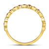 Image 4 : Ruby Square Dot Stackable Band Ring 1/5 Cttw 10kt Yellow Gold