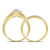 Image 4 : Diamond Bridal Wedding Ring Band Set 1/2 Cttw 14kt Yellow Gold