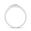 Image 3 : Diamond Solitaire Promise Ring 1/10 Cttw 10kt White Gold
