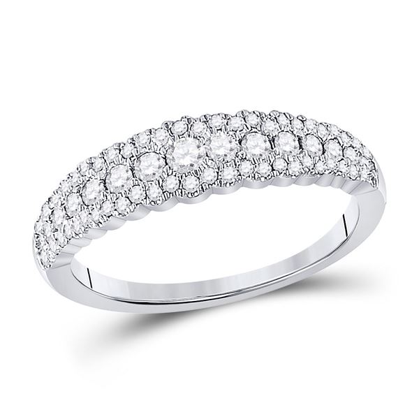 Diamond Anniversary Ring 1/2 Cttw 10kt White Gold