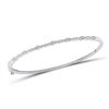 Image 1 : Diamond Stackable Bangle Bracelet 1/8 Cttw 10kt White Gold