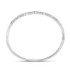 Image 3 : Diamond Stackable Bangle Bracelet 1/8 Cttw 10kt White Gold