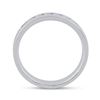 Image 3 : Mens Diamond Wedding Single Row Band Ring 1/2 Cttw 14kt White Gold