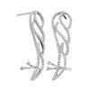 Image 1 : Diamond Angel Wing Climber Earrings 1/3 Cttw 10kt White Gold