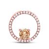 Image 1 : Morganite Diamond Circle Pendant 1/3 Cttw 10kt Rose Gold